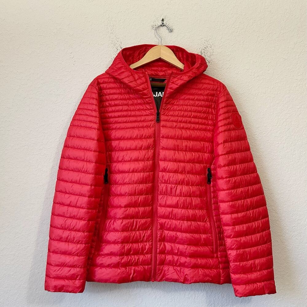 PAJAR Osprey Quilted Jacket Red Hooded Packable Insulated Cozy Gorpcore